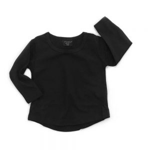 Longsleeve Swoop Tee | Black