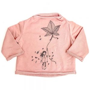 Sweatshirt | Girl With Leaf | Pink Blush